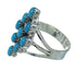 Southwestern Silver Turquoise Jewelry Ring Size 7-1/2 YX71563